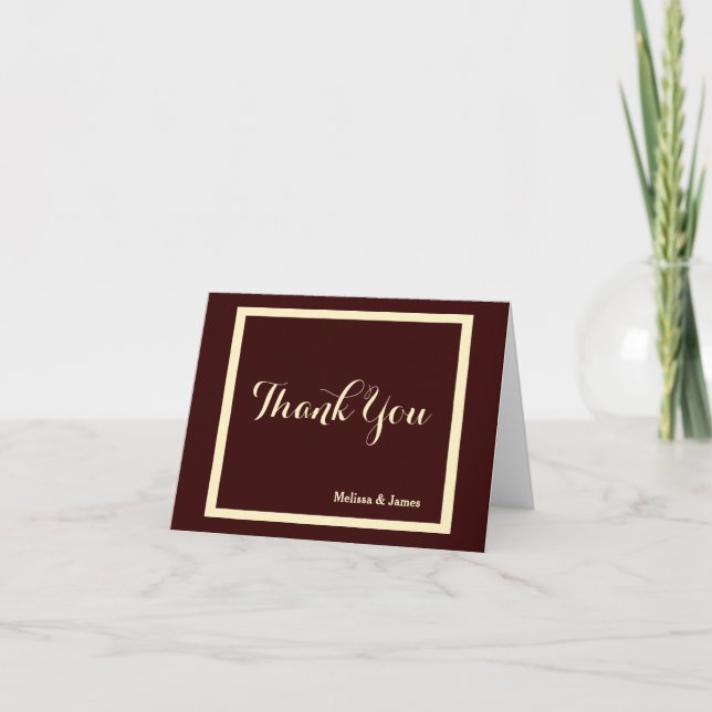 Hochzeitsdanken, Schokolade & Creme, Personalisier Dankeskarte (Vorderseite)