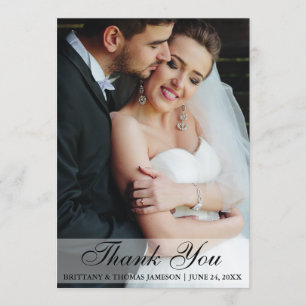 Hochzeitsdanken Sie Bride & Groom Foto Card WS Dankeskarte