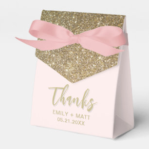 Hochzeitsdanken Sie Elegant Gold Glitzer Gefälligk Geschenkschachtel