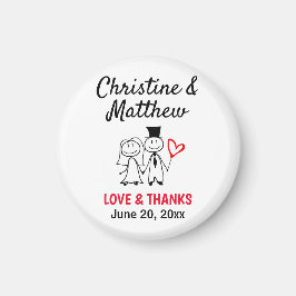 Hochzeitsdanken Sie für Niedliches Paar Magnet