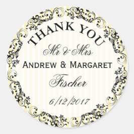 Hochzeitsdanken Sie Hinweis Stickers Personalisier
