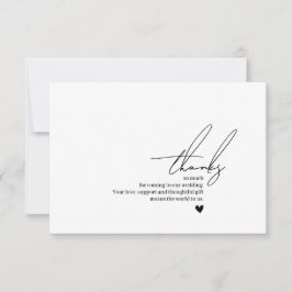 Hochzeitsdanken Sie Nachricht Kalligraphie-Script- Dankeskarte