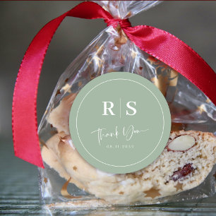 HochzeitsDankeschön - Sage & Elegance Runder Aufkleber