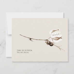 HochzeitsDankeschön Wir sagten Ja Einfache Baumwol Dankeskarte