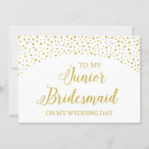 Hochzeitsdankkarte für Junior Bridesmaid Einladung