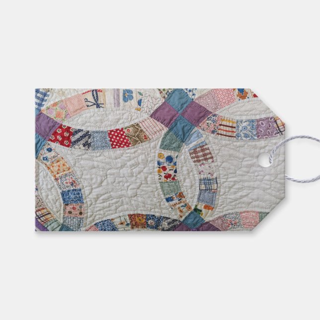 Hochzeitsdecke Foto  Geschenkanhänger (Vorderseite (Horizontal))
