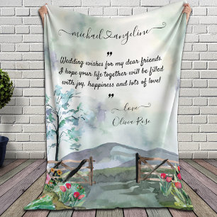Hochzeitsdecke für eine Freundin an ihrem Hochzeit Sherpadecke