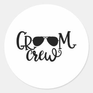 Hochzeitsdesign Bräutigam Crew Runder Aufkleber