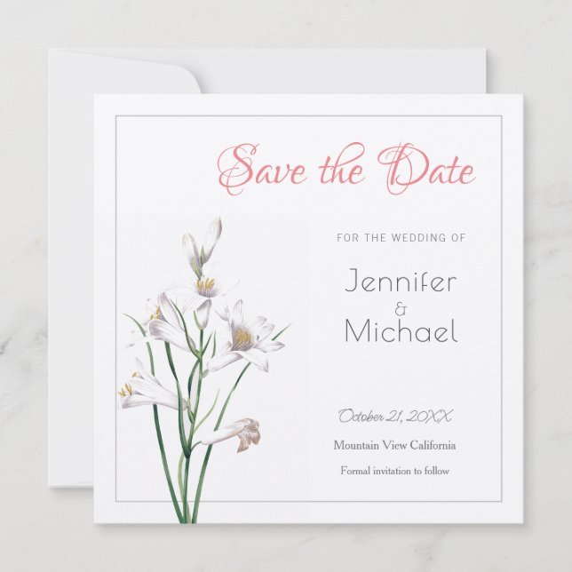 Hochzeitsdesign für Berufliche Blume Save the Date Einladung (Vorderseite)