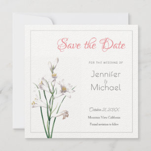 Hochzeitsdesign für Berufliche Blume Save the Date Einladung
