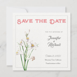 Hochzeitsdesign für Berufliche Blume Save the Date Einladung
