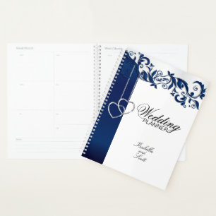Hochzeitsdesign für Navy Blue Floral Planer