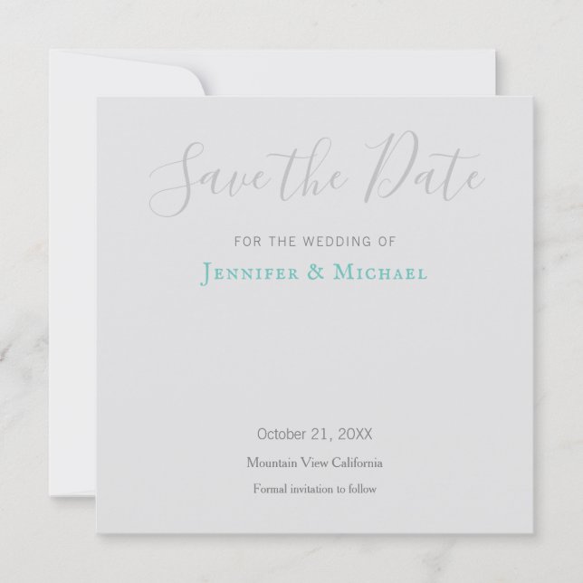 Hochzeitsdesign Modernes Design Save the Date (Vorderseite)