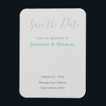 Hochzeitsdesign Modernes Design Save the Date Magnet<br><div class="desc">Dieses Design,  das ein modernes,  stilvolles und attraktives Aussehen hat,  wird sofort die Aufmerksamkeit aller um Sie herum anziehen.</div>