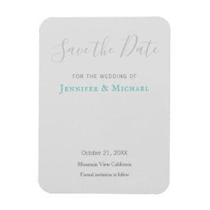 Hochzeitsdesign Modernes Design Save the Date Magnet