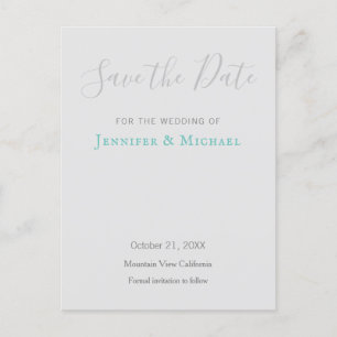 Hochzeitsdesign Modernes Design Save the Date Postkarte