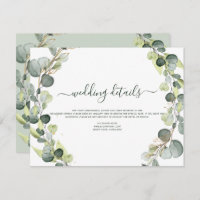 Hochzeitsdetails Eukalyptus Grüne Sukkulent