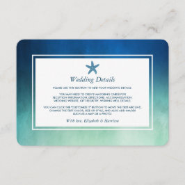 Hochzeitsdetails für die Hochzeitsfeiern im Aquare Begleitkarte