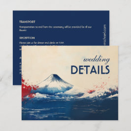 Hochzeitsdetails Japonesque Harmonie mit Fuji Begleitkarte