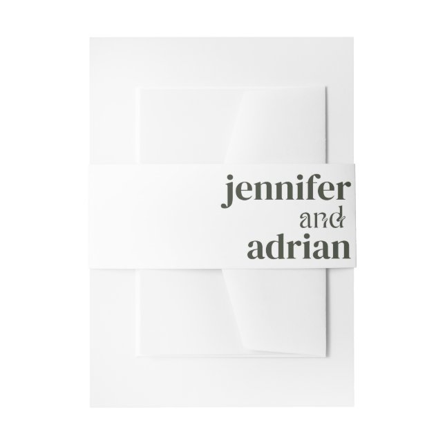 Hochzeitsdetails Moderner Einladung Bauch für Hoch Einladungsbanderole (Vorderseite Beispiel)