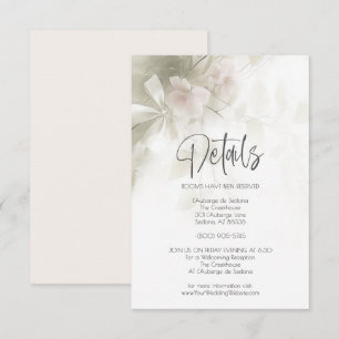 Hochzeitsdetails Rosa Hauch Pfirsichblüten Einladung