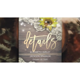 Hochzeitsdetails - Sonnenblumenspieß- und Streiche Einladung