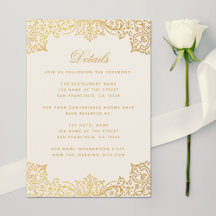 Hochzeitsdetails Vintag Gold Elegante Antique Ivor