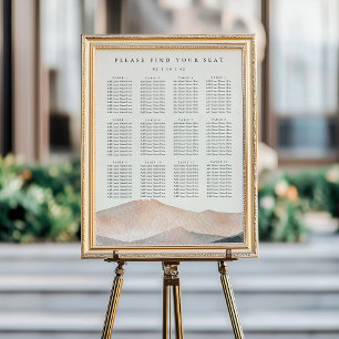 Hochzeitsdiagramm der Sierra-Dusk-Wüste Poster