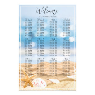 Hochzeitsdiagramm für Beach-Foto Fotodruck