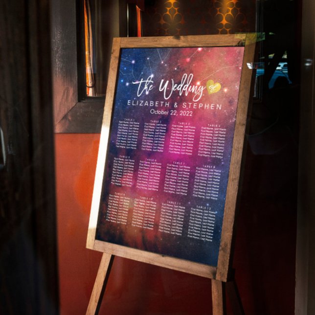 Hochzeitsdiagramm Galaxy Nebula Konstellationen Poster (Von Creator hochgeladen)