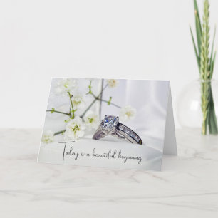 Hochzeitsdiamanten und Blume Karte