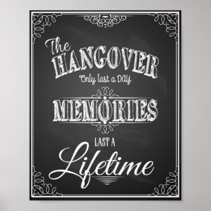Hochzeitsdruck auf der Tafel Poster