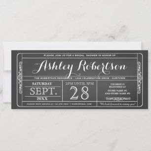 Hochzeitsdusche-Einladungen im Stil alter Eintritt Einladung