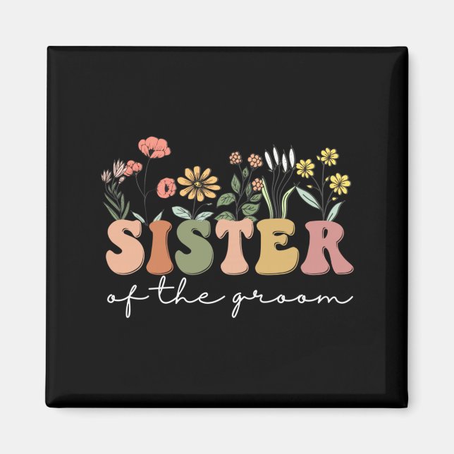 Hochzeitsdusche für Schwester von Braut Schwester  Magnet (Vorne)
