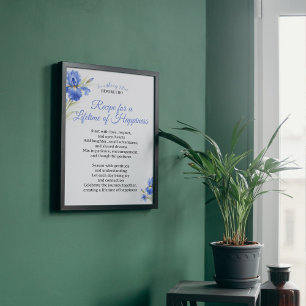 Hochzeitsdusche-Geschenkrezept für lebenslanges Gl Poster