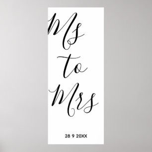 Hochzeitsdusche von Frl. zu Frau Poster