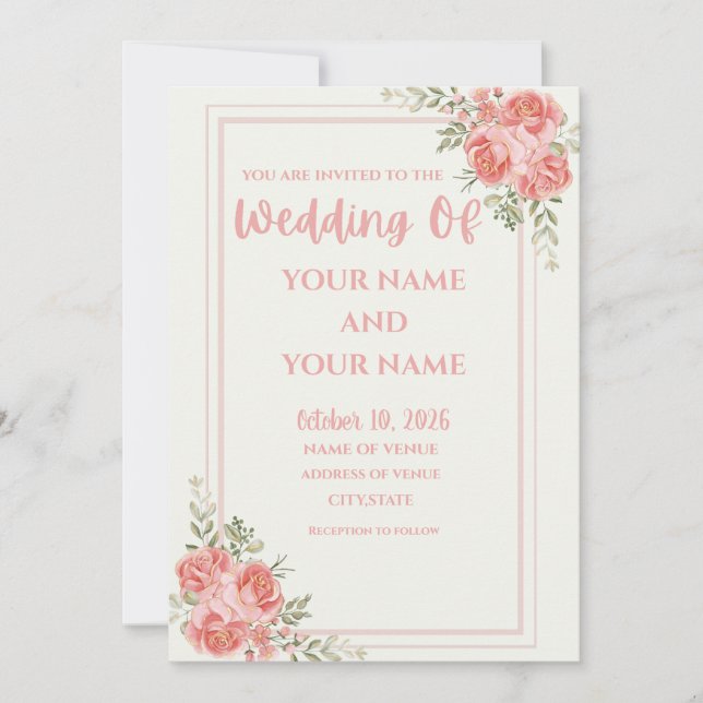 Hochzeitseinladung (Vorderseite)