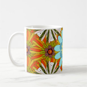 Hochzeitseinladung. Abstrakter blumengeschmückter Kaffeetasse