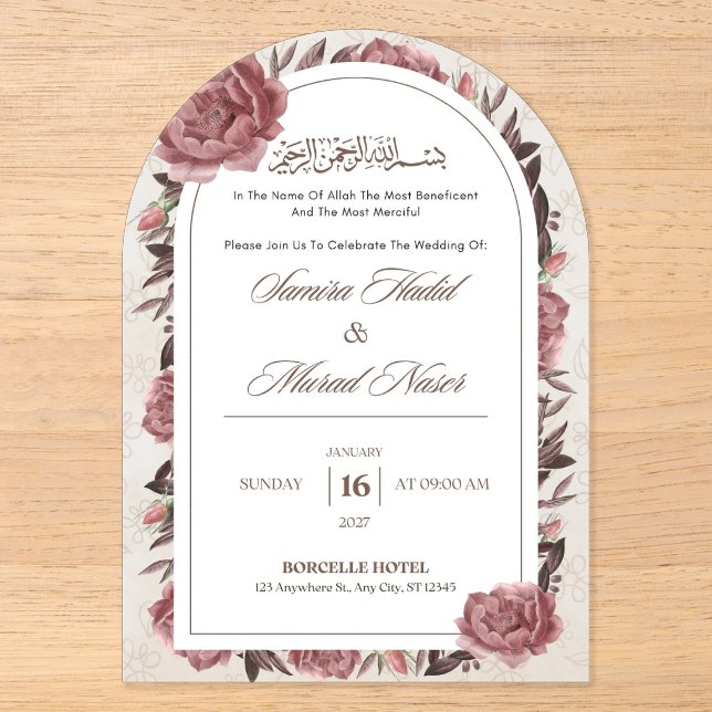 Hochzeitseinladung Acryleinladungen (Vorderseite)