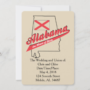 Hochzeitseinladung Alabama Heart of Dixie Einladung