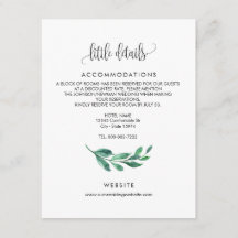 Hochzeitseinladung - Beilagekarte, Detailkarte
