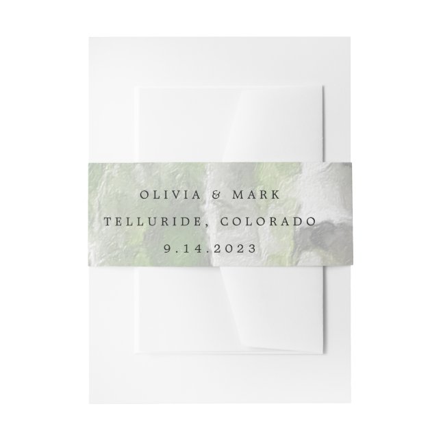 Hochzeitseinladung Belly Bands Aspen Tree Colorado Einladungsbanderole (Vorderseite Beispiel)