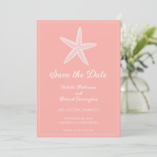 Hochzeitseinladung Coral Starfish Save the Date Einladung