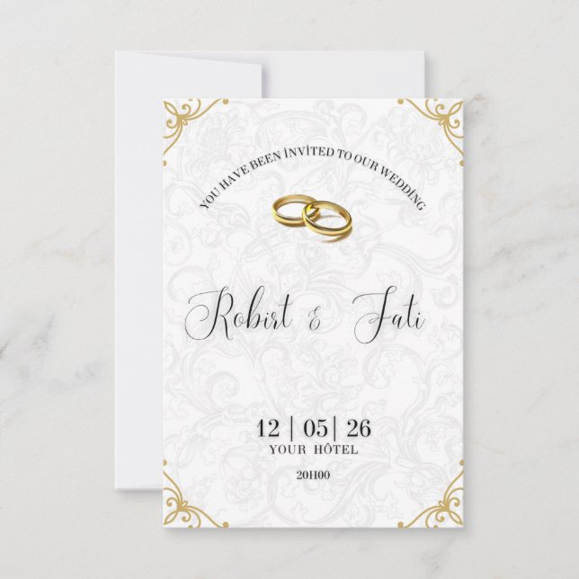 Hochzeitseinladung Dankeskarte (Vorderseite)