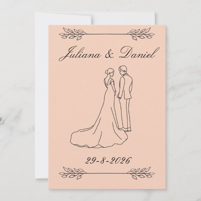 Hochzeitseinladung Einladung (Vorderseite)