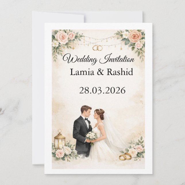Hochzeitseinladung Einladung (Vorderseite)