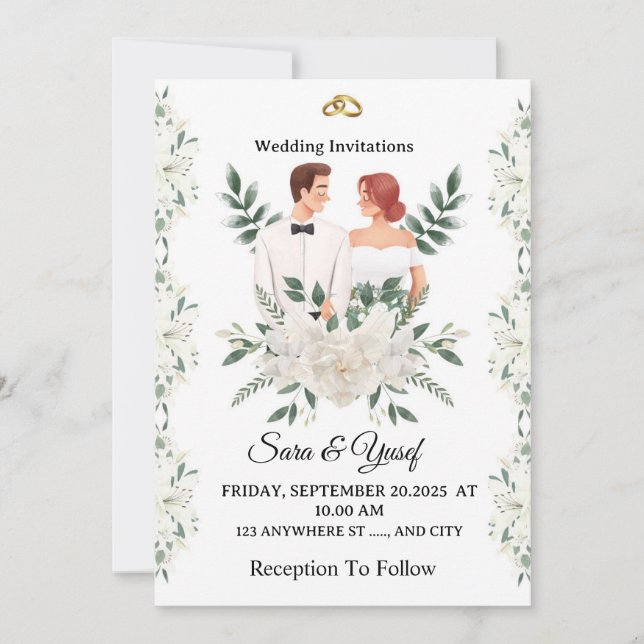 Hochzeitseinladung Einladung (Vorderseite)