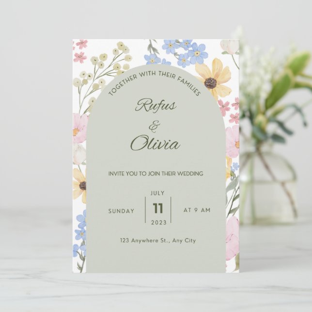 Hochzeitseinladung  einladung (Stehend Vorderseite)