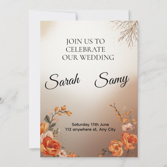 Hochzeitseinladung Einladung (Vorderseite)