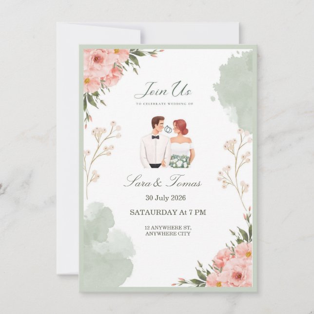 Hochzeitseinladung Einladung (Vorderseite)